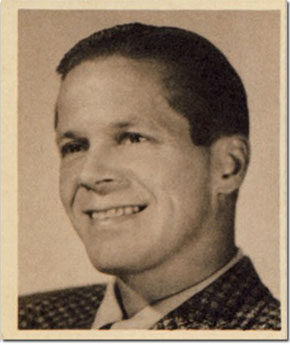Dan Duryea Bowman Gum Card Front (1948)