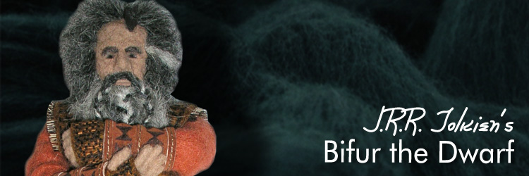 Bifur the Dwarf Needle-Felted Wool Sculpture (as seen in Peter Jackson's films of J.R.R. Tolkien's "The Hobbit")