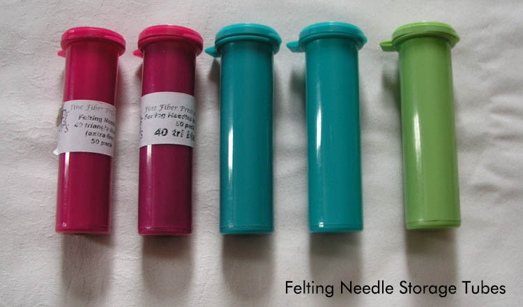 Felting Needles Plastic Tube Containers