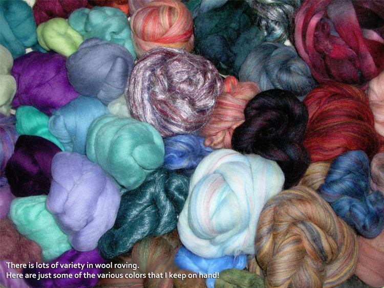 Dyed-Merino Wool Roving from My Collection