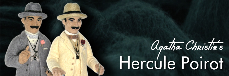 Agatha Christie's Hercule Poirot Needle-Felted Wool Sculpture