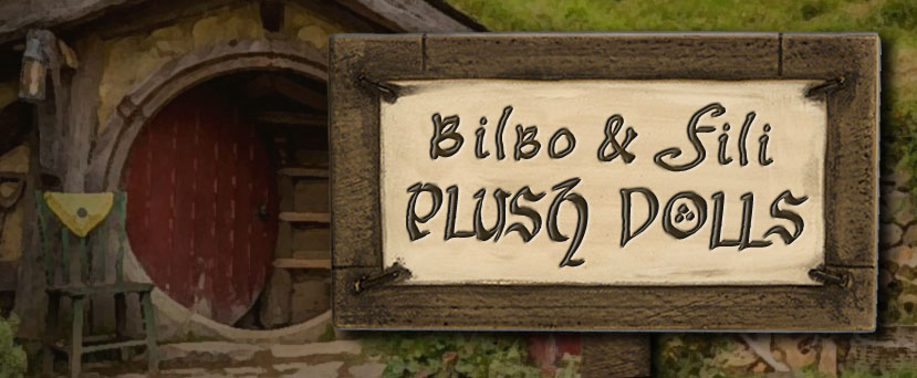 Large Plush Bilbo and Fili Dolls