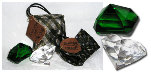 Glass 'Gem' in Silk Pouch (Souvenir of Erebor)