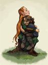 Kili and Tauriel Illustration