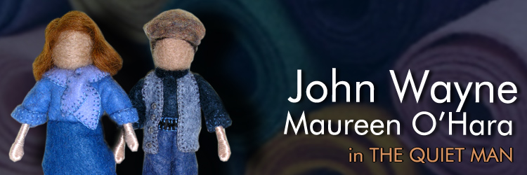 John Wayne and Maureen O'Hara Minikin Character Dolls from 'The Quiet Man'