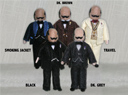 Minikin Hercule Poirot Dolls in Multiple Outfits