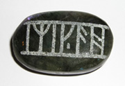 Real Labradorite Kili Rune Stone