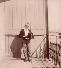 Jack Jauncey on the Balcony at Portland Place