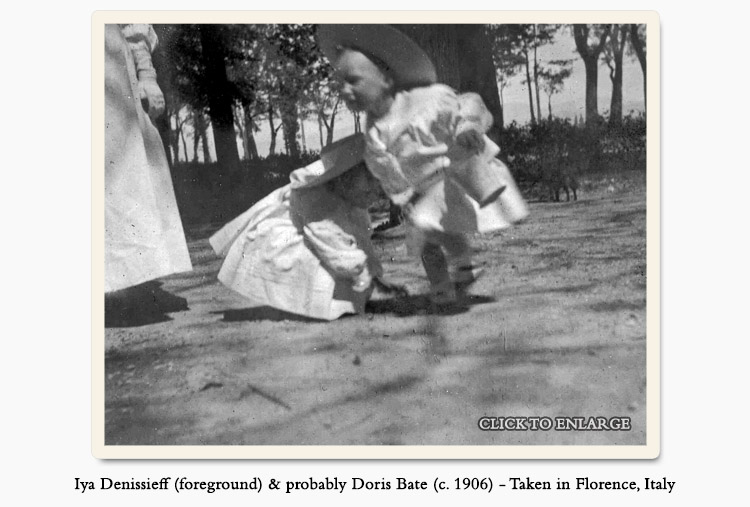 Click to Enlarge Photo of Iya Denissieff and Doris Bate in Florence (c. 1906)